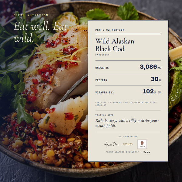 Wild Alaskan Black Cod (Sablefish) Fillets (6oz)