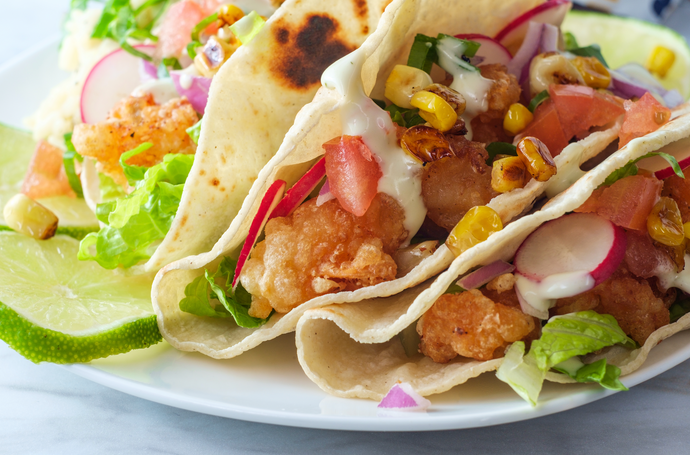 Delicious Beer Battered Salmon Tacos