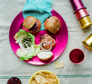 Wild Alaskan Salmon Burgers with Rhubarb Chutney by Chef Dixon