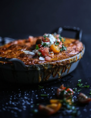 Stacked Salmon Enchiladas