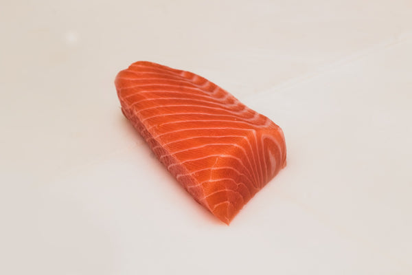 raw slice of salmon