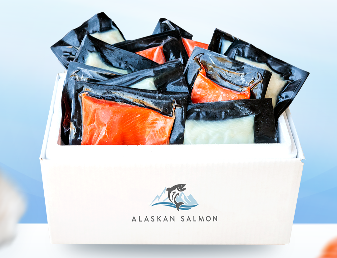 packed wild alaskan sockeye salmon