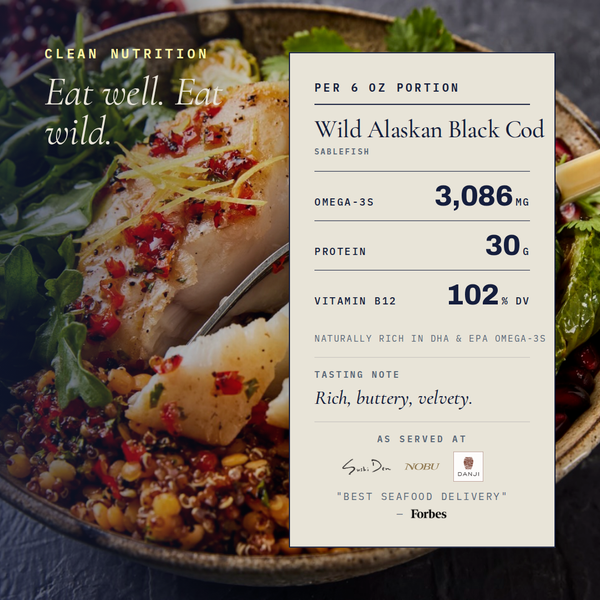 Wild Alaskan Black Cod (Sablefish) Fillets (6oz)